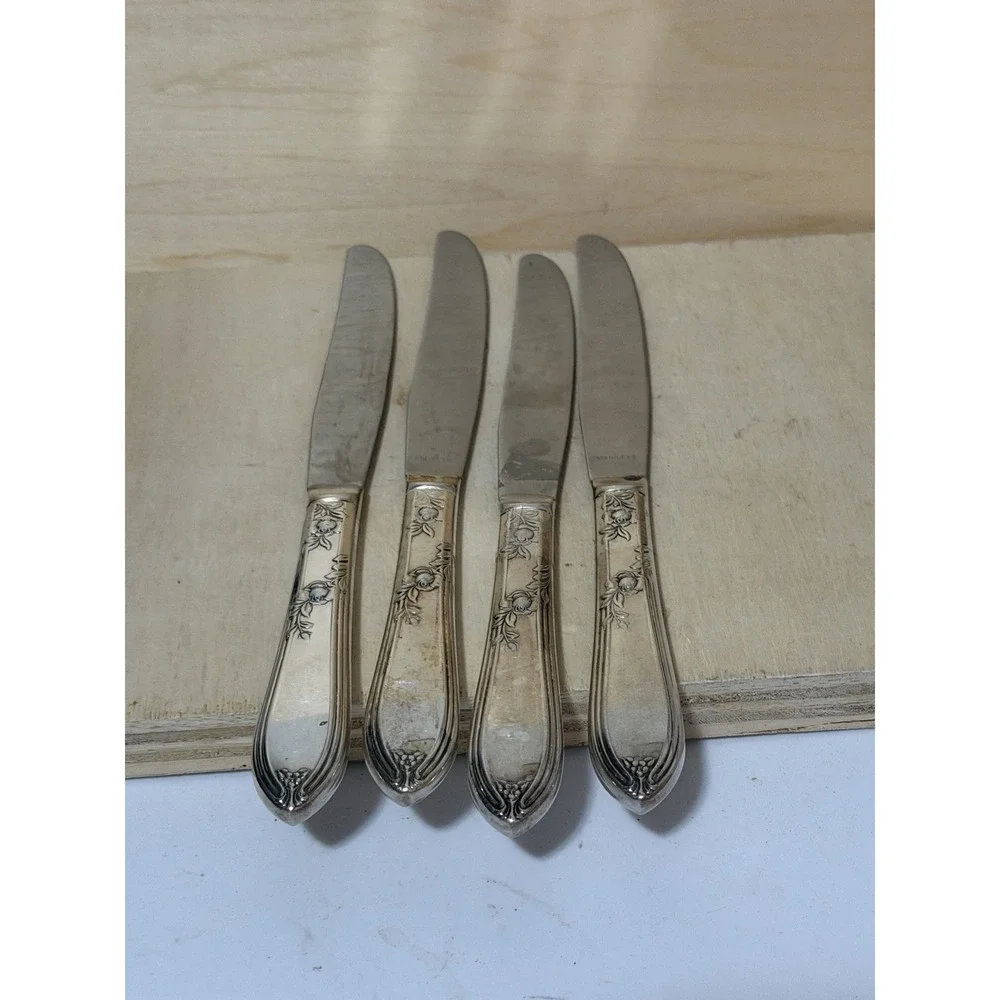 Stainless Vintage Steel Knives 4 Vine Design